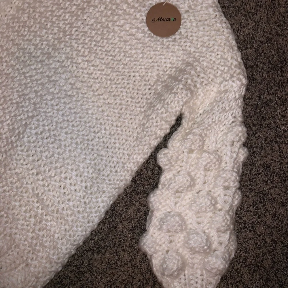 Pom Sleeve Chunky Sweater - Picture 2 of 2